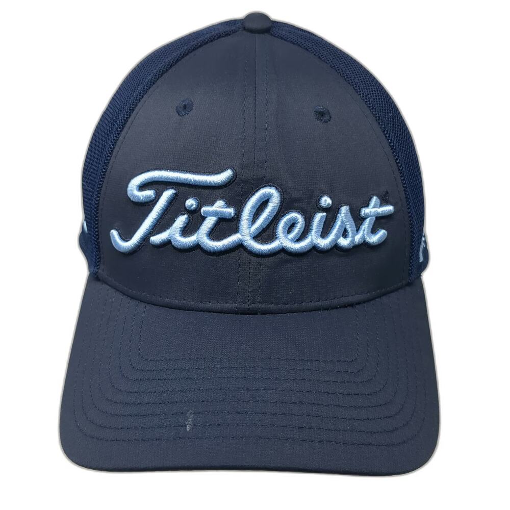 Titleist Baseball Cap Blue XL Fitted Mesh Golf Pro V1 FootJoy Performance Hat